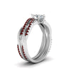 Load image into Gallery viewer, marquise-cut-Infinity-twist-diamond-matching-bridal-set-with-ruby-in-14K-white-gold-FD8253MQGRUDR-NL-WG