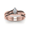 Load image into Gallery viewer, marquise-cut-Infinity-twist-matching-bridal-set-with-black-diamond-in-14K-rose-gold-FD8253MQGBLACK-NL-RG
