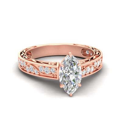 Antique Filigree Marquise Diamond Ring