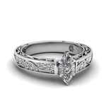 Load image into Gallery viewer, marquise-cut-antique-filigree-diamond-ring-in-14K-white-gold-FDENS3543MQR-NL-WG