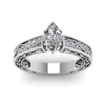 Load image into Gallery viewer, marquise-cut-antique-filigree-diamond-ring-in-14K-white-gold-FDENS3543MQRANGLE5-NL-WG