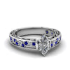 Load image into Gallery viewer, marquise-cut-antique-filigree-diamond-ring-with-blue-sapphire-in-14K-white-gold-FDENS3543MQRGSABL-NL-WG_bf9278e6-bbd8-49d7-a95d-a1efc87f6456