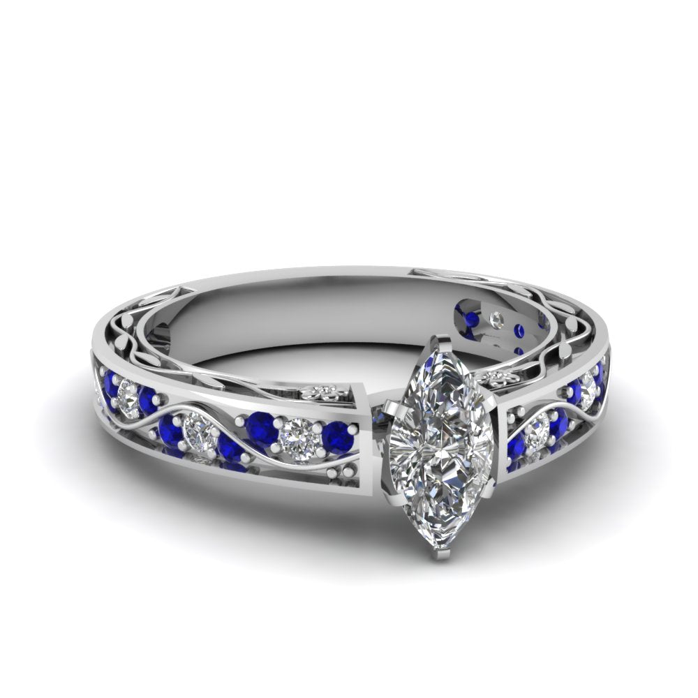 marquise-cut-antique-filigree-diamond-ring-with-blue-sapphire-in-950-platinum-FDENS3543MQRGSABL-NL-WG
