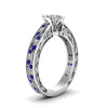 Load image into Gallery viewer, marquise-cut-antique-filigree-diamond-ring-with-blue-sapphire-in-950-platinum-FDENS3543MQRGSABLANGLE2-NL-WG