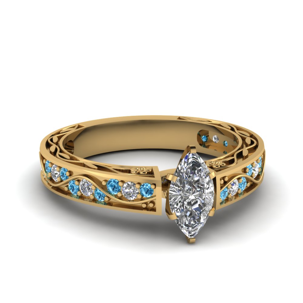 marquise-cut-antique-filigree-diamond-ring-with-ice-blue-topaz-in-14K-yellow-gold-FDENS3543MQRGICBLTO-NL-YG