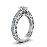 Load image into Gallery viewer, marquise-cut-antique-filigree-diamond-ring-with-ice-blue-topaz-in-950-platinum-FDENS3543MQRGICBLTOANGLE2-NL-WG