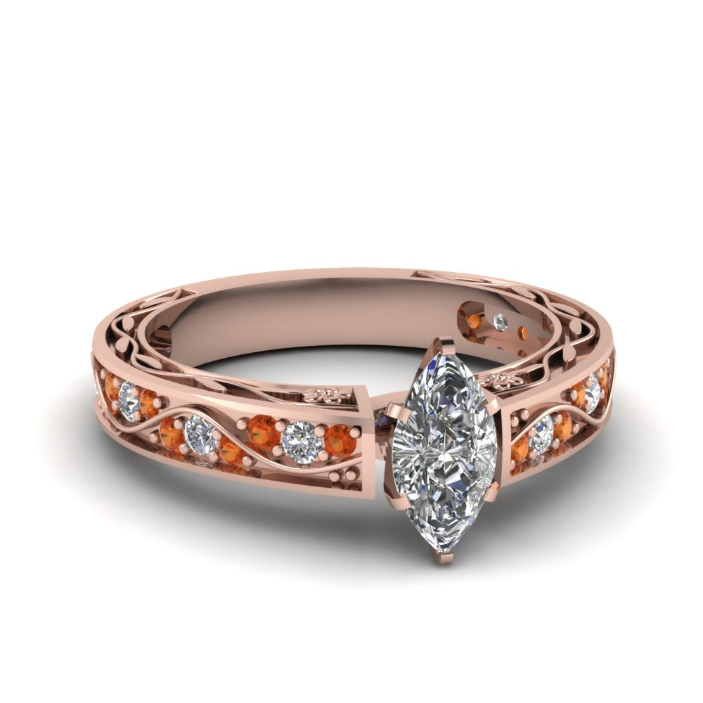 marquise-cut-antique-filigree-diamond-ring-with-orange-sapphire-in-14K-rose-gold-FDENS3543MQRGSAOR-NL-RG