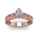 Load image into Gallery viewer, marquise-cut-antique-filigree-diamond-ring-with-orange-sapphire-in-14K-rose-gold-FDENS3543MQRGSAORANGLE5-NL-RG