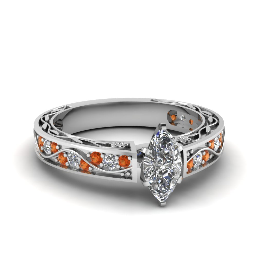 marquise-cut-antique-filigree-diamond-ring-with-orange-sapphire-in-950-platinum-FDENS3543MQRGSAOR-NL-WG