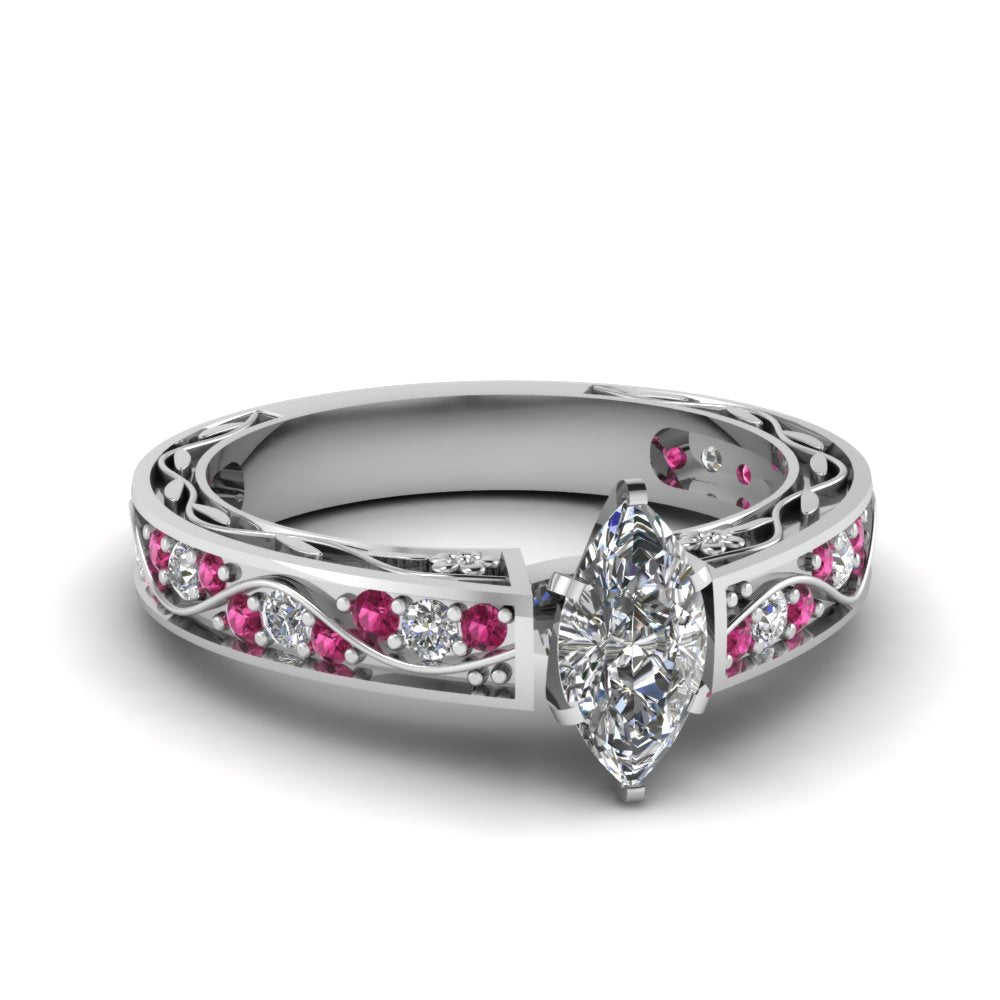 marquise-cut-antique-filigree-diamond-ring-with-pink-sapphire-in-14K-white-gold-FDENS3543MQRGSADRPI-NL-WG