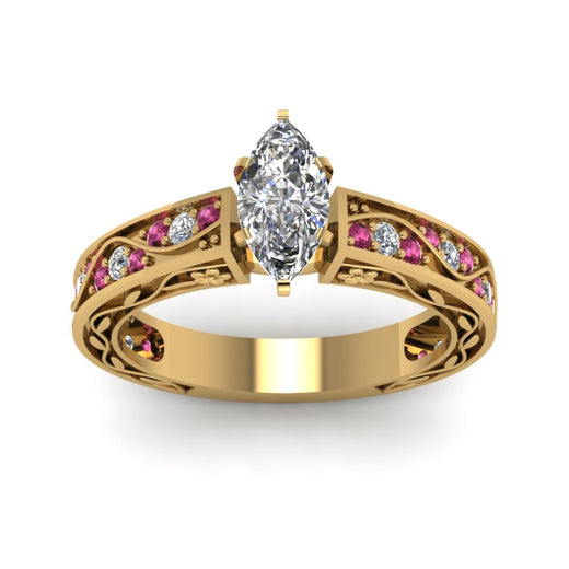 marquise-cut-antique-filigree-diamond-ring-with-pink-sapphire-in-14K-yellow-gold-FDENS3543MQRGSADRPIANGLE5-NL-YG_adbc29d8-3248-4f60-9329-1ab2f6656def