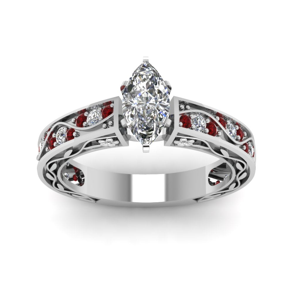 marquise-cut-antique-filigree-diamond-ring-with-ruby-in-14K-white-gold-FDENS3543MQRGRUDRANGLE5-NL-WG