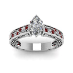 Load image into Gallery viewer, marquise-cut-antique-filigree-diamond-ring-with-ruby-in-950-platinum-FDENS3543MQRGRUDRANGLE5-NL-WG