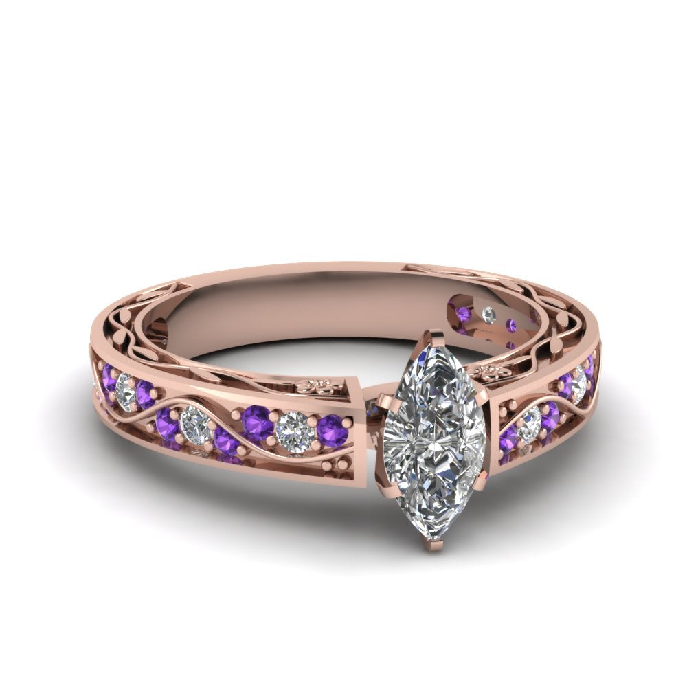 marquise-cut-antique-filigree-diamond-ring-with-violac-topaz-in-14K-rose-gold-FDENS3543MQRGVITO-NL-RG