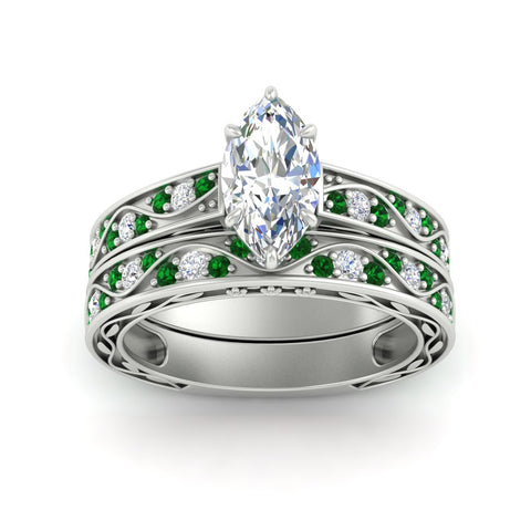 marquise-cut-antique-filigree-emerald-bridal-ring-set-in-white-gold-fdens3543mqgemgrangle5-nl-wg.jpg