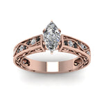 Load image into Gallery viewer, marquise-cut-antique-filigree-ring-with-black-diamond-in-14K-rose-gold-FDENS3543MQRGBLACKANGLE5-NL-RG
