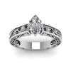 Load image into Gallery viewer, marquise-cut-antique-filigree-ring-with-black-diamond-in-14K-white-gold-FDENS3543MQRGBLACKANGLE5-NL-WG_7c7e557d-a9c2-4868-ac6a-3fc3a2a6b68b