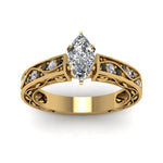 Load image into Gallery viewer, marquise-cut-antique-filigree-ring-with-black-diamond-in-14K-yellow-gold-FDENS3543MQRGBLACKANGLE5-NL-YG