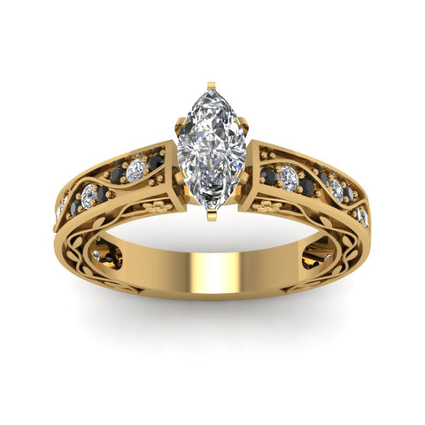 marquise-cut-antique-filigree-ring-with-black-diamond-in-14K-yellow-gold-FDENS3543MQRGBLACKANGLE5-NL-YG