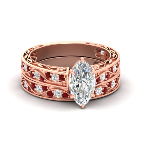 marquise-cut-antique-filigree-ruby-bridal-ring-set-in-rose-gold-fdens3543mqgrudrsleep-nl-rg.jpg