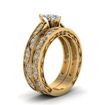 Load image into Gallery viewer, marquise-cut-antique-filigree-wedding-ring-set-in-yellow-gold-FDENS3543MQANGLE2-NL-YG.jpg