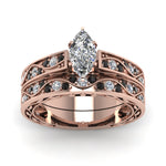Load image into Gallery viewer, marquise-cut-antique-filigree-wedding-ring-set-with-black-diamond-in-rose-gold-FDENS3543MQGBLACKANGLE5-NL-RG.jpg

