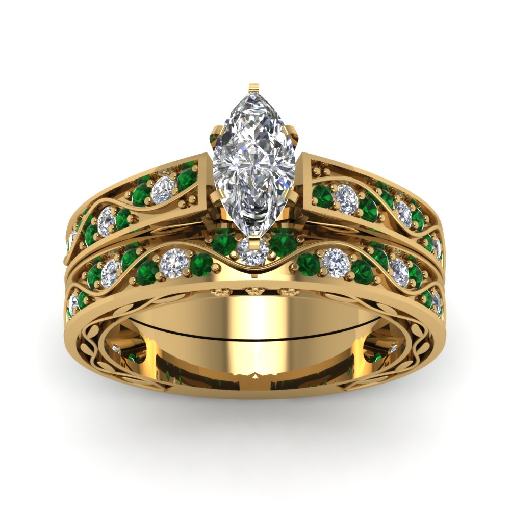 marquise-cut-antique-filigree-wedding-ring-set-with-emerald-in-yellow-gold-FDENS3543MQGEMGRANGLE5-NL-YG.jpg