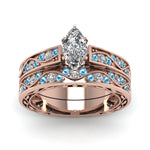 Load image into Gallery viewer, marquise-cut-antique-filigree-wedding-ring-set-with-ice-blue-topaz-in-rose-gold-FDENS3543MQGICBLTOANGLE5-NL-RG.jpg
