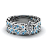 Load image into Gallery viewer, marquise-cut-antique-filigree-wedding-ring-set-with-ice-blue-topaz-in-white-gold-FDENS3543MQGICBLTO-NL-WG.jpg