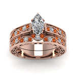 Load image into Gallery viewer, marquise-cut-antique-filigree-wedding-ring-set-with-orange-sapphire-in-rose-gold-FDENS3543MQGSAORANGLE5-NL-RG.jpg