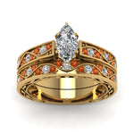 Load image into Gallery viewer, marquise-cut-antique-filigree-wedding-ring-set-with-orange-sapphire-in-yellow-gold-FDENS3543MQGSAORANGLE5-NL-YG.jpg
