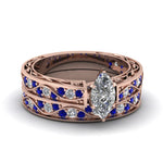 Load image into Gallery viewer, marquise-cut-antique-filigree-wedding-ring-set-with-sapphire-in-rose-gold-FDENS3543MQGSABL-NL-RG.jpg
