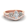 Load image into Gallery viewer, marquise-cut-artistic-celtic-wedding-set-online-in-rose-gold-fdens2255mqsleep-nl-rg-ws2.jpg