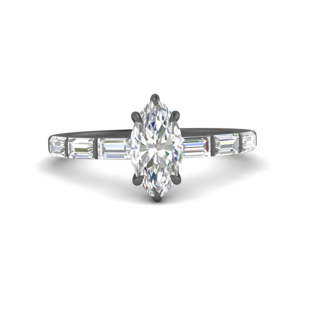 Marquise Cut Thin Engagement Ring For Her