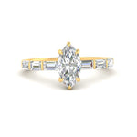 Load image into Gallery viewer, Marquise Cut Thin Engagement Ring For Her
