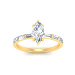 Load image into Gallery viewer, Marquise Cut Thin Engagement Ring For Her
