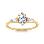 Load image into Gallery viewer, marquise-cut-bar-baguette-3-stone-diamond-engagement-ring-in-FDENS100MQR-NL-YG