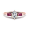 Load image into Gallery viewer, marquise-cut-bar-baguette-3-stone-pink-sapphire-engagement-ring-in-rose-gold-FDENS100MQRGSADRPI-NL-RG