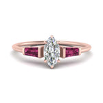 Load image into Gallery viewer, marquise-cut-bar-baguette-3-stone-pink-sapphire-engagement-ring-in-FDENS100MQRGSADRPI-NL-RG