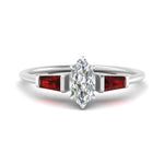 Load image into Gallery viewer, marquise-cut-bar-baguette-3-stone-ruby-engagement-ring-in-FDENS100MQRGRUDR-NL-WG

