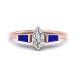 Load image into Gallery viewer, marquise-cut-bar-baguette-3-stone-sapphire-engagement-ring-in-FDENS100MQRGSABL-NL-RG