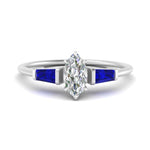 Load image into Gallery viewer, marquise-cut-bar-baguette-3-stone-sapphire-engagement-ring-in-FDENS100MQRGSABL-NL-WG