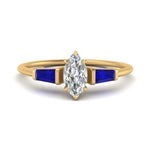 Load image into Gallery viewer, marquise-cut-bar-baguette-3-stone-sapphire-engagement-ring-in-FDENS100MQRGSABL-NL-YG