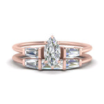 Load image into Gallery viewer, marquise-cut-bar-set-diamond-ring-with-matching-3-baguette-wedding-band-in-FDENS100MQ-NL-RG
