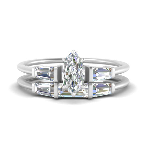 marquise-cut-bar-set-diamond-ring-with-matching-3-baguette-wedding-band-in-white-gold-FDENS100MQ-NL-WG