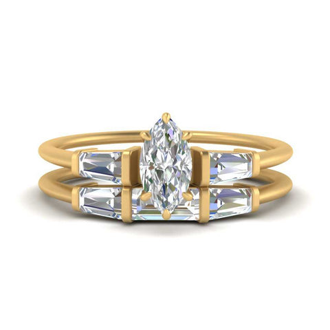marquise-cut-bar-set-diamond-ring-with-matching-3-baguette-wedding-band-in-yellow-gold-FDENS100MQ-NL-YG