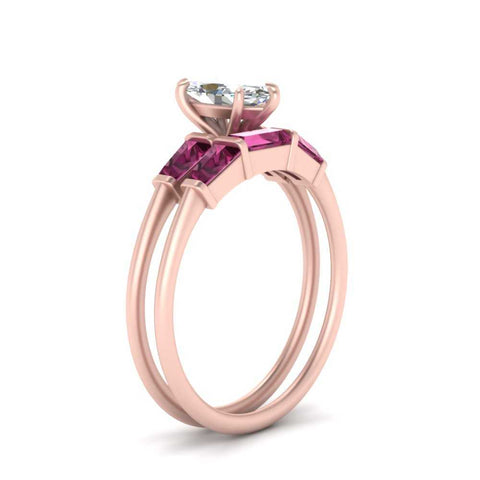 marquise-cut-bar-set-pink-sapphire-ring-with-matching-3-baguette-wedding-band-in-rose-gold-FDENS100MQGSADRPIANGLE2-NL-RG