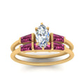 Thumbnail 32 - marquise-cut-bar-set-pink-sapphire-ring-with-matching-3-baguette-wedding-band-in-yellow-gold-FDENS100MQGSADRPIANGLE5-NL-YG