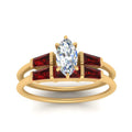 Thumbnail 35 - marquise-cut-bar-set-ruby-ring-with-matching-3-baguette-wedding-band-in-yellow-gold-FDENS100MQGRUDRANGLE5-NL-YG