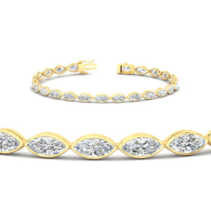 Marquise Cut Bezel Tennis Bracelet